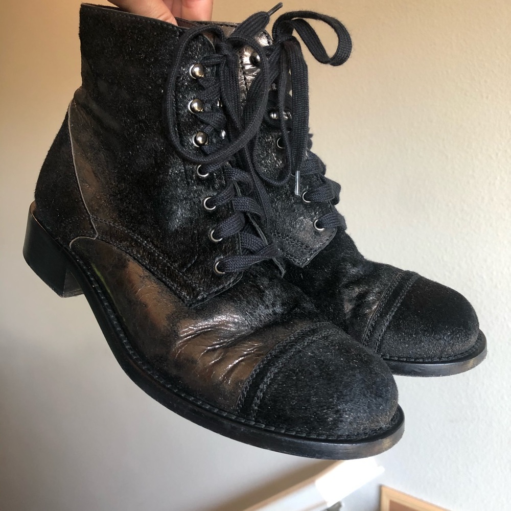 Vintage Chanel Black Booties